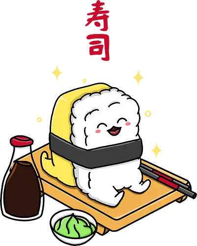 Happy Tamago Sushi - happy, sushi, Soy sauce, food