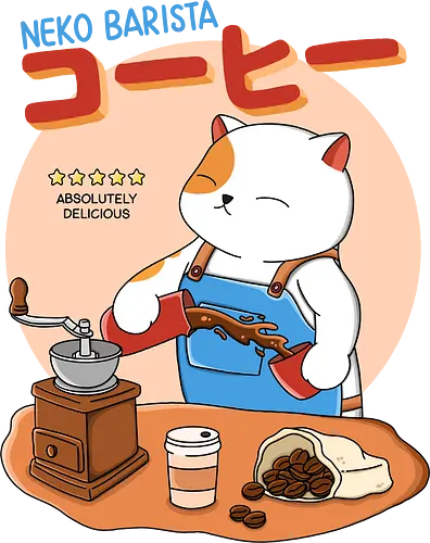 Neko Barista - katze, cat, neko, coffee, kaffee