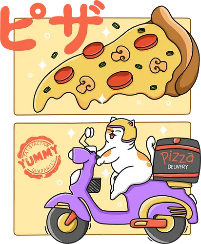 The Best Pizza - cat, katze, pizza