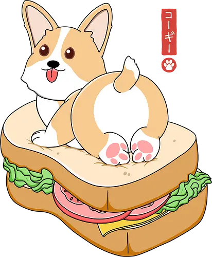 Corgi Sandwich - Sandwich, dog, cute, corgi