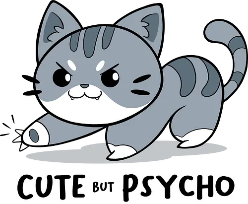 Cute But Psycho - cat, cute, Crazy