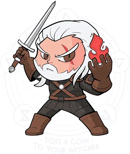 Cute Witcher - witcher, coin, Witcher