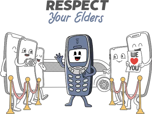 Always Respect - Cellphone, handy, Old, retro, Unzerstörbar, Indestructible