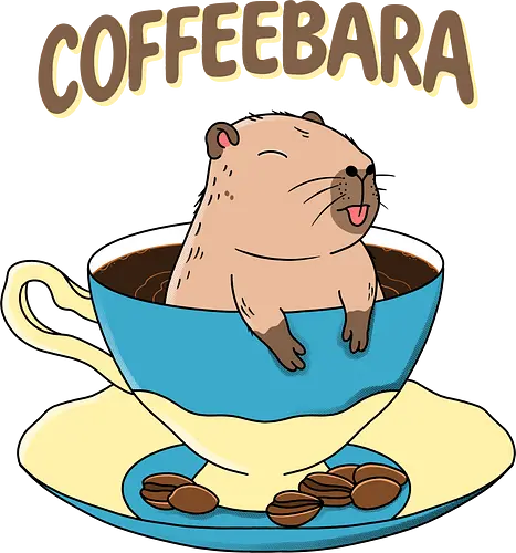 Coffeebara - coffee, love, Capybara, cute