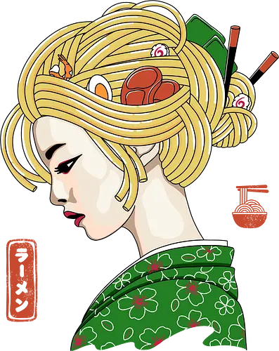 Ramen Geisha - geisha, ramen, soup, Hair, japan