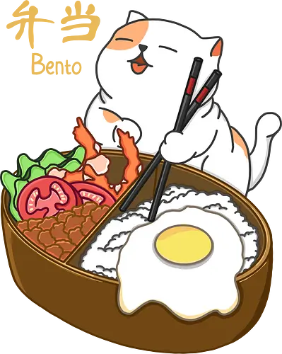 Cat and Bento - cat, katze, bento