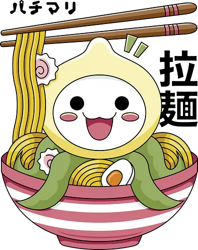 Kawaii Onion Octopus Ramen - pachi, onion, food, gaming