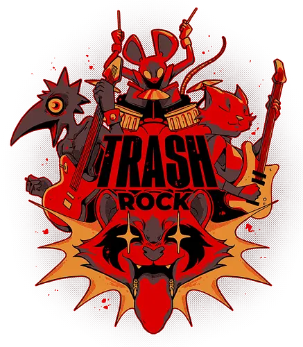 Trash Rock - trash, rock, metal, raccoon