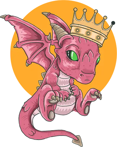 King Baby Dragon - fantasy, drache, cute