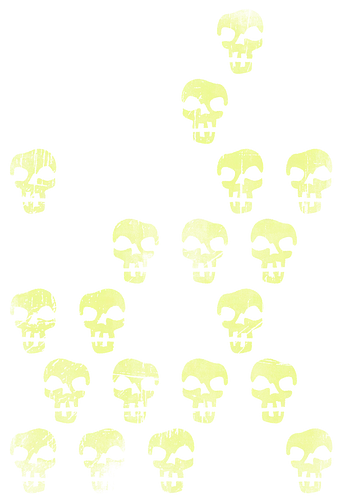 Little Skulls - skull, fun, stencil, retro