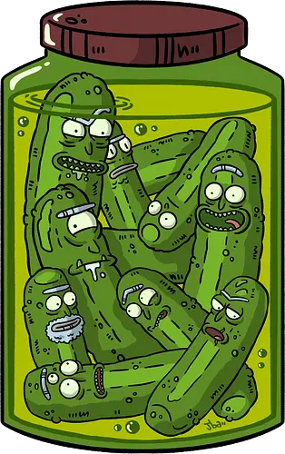 Multiverse Pickles - tv, cartoon, pickle, Multiverse, rick, pickle rick, fun