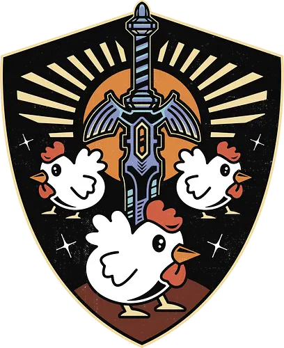 Cuccos Crest Remix - chicken, Hero of Time, sword, schwert, gaming