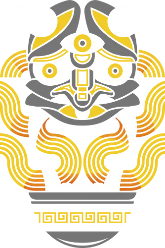 Geometric Oni Ramen - oni, noodles