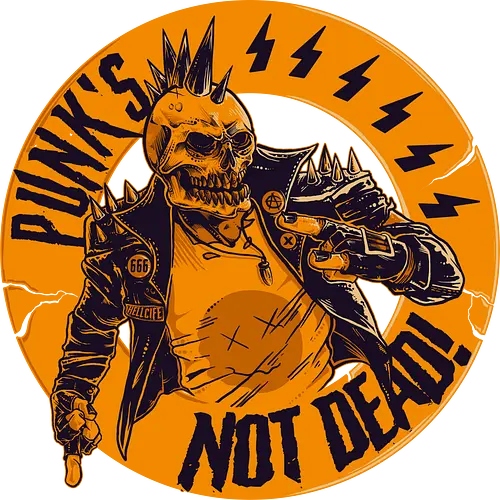 Punk's Not Dead - punk, music, skull, schädel