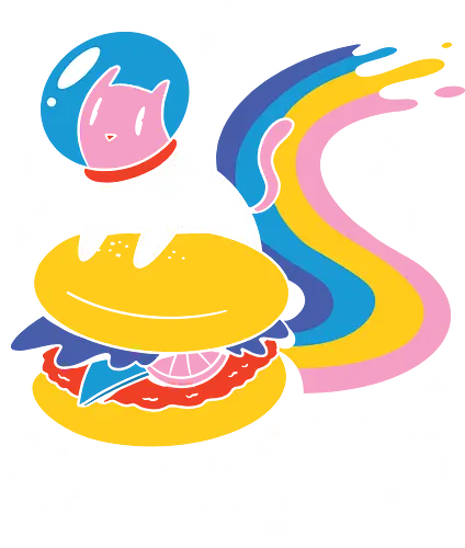 Space Kitty - space, cat, kitty, burger