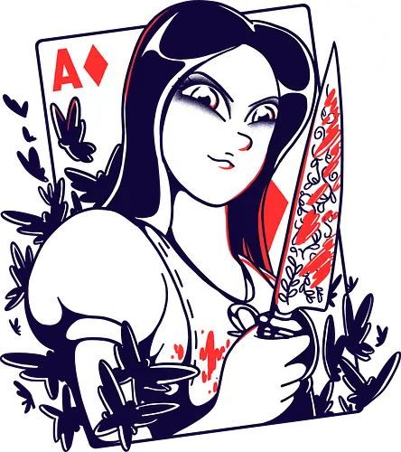Madness Land - alice, gaming, game, Ace of Diamonds, knife, Karo As Madness Land - alice, gaming, game, Ace of Diamonds, knife, Karo As