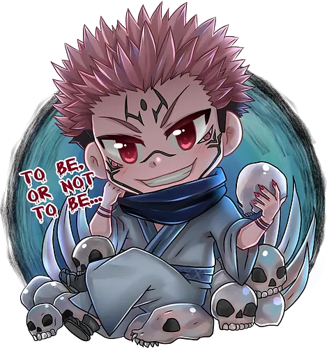 Sukuna - anime, chibi, char, Sakuna, Jujutsu