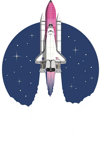 NASA - Pink Rocket - White Worm - nasa, pink, Spaceshuttle, space, raumfahrt, rakete