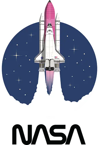 NASA - Pink Rocket - Black Worm - nasa, space shuttle, pink, rakete, raumfahrt