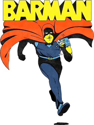 Barman - Barman, superheld, superhero, comic, fun, drink