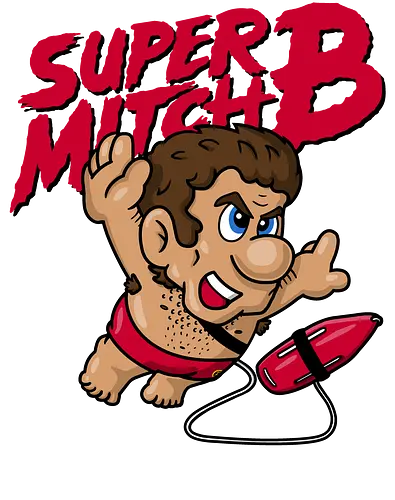 Super Mitch! - baywatch, hasselhoff, 80s, 90s, mario, mashup