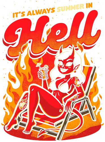 Summer Pinup Devil - summer, sommer, devil, hölle, hell, holidays