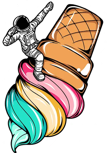 Ice Cream Astronaut - Space, Yummie