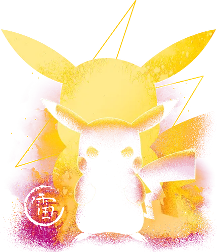 Negative thunder - pika, Lightning Negative thunder - pika, Lightning