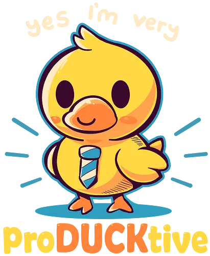 Productive Duck - Duck, Cute, Ente