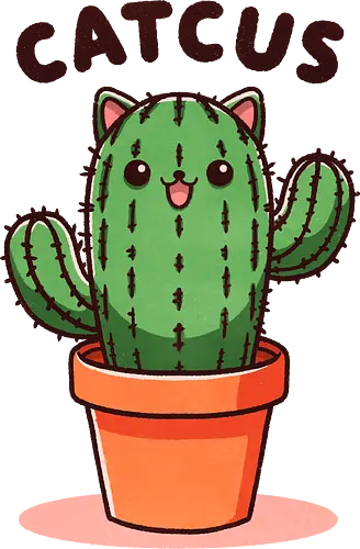 Catcus - cat, cactus, kaktus, plant, pflanze, katze