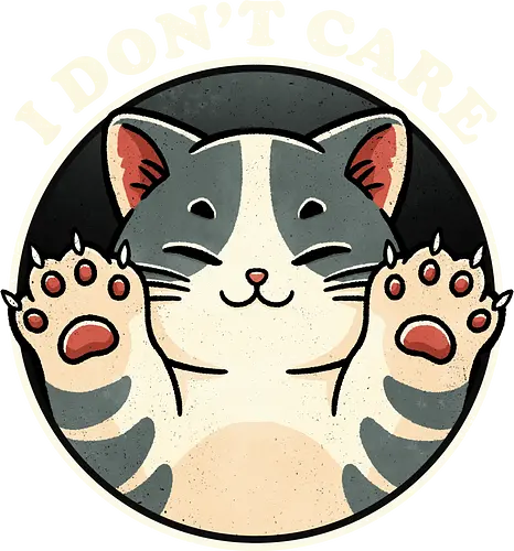 I don't care - cat, katze, egal