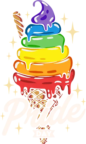 Pride Ice Cream - rainbow, regenboden, pride, lgbtq, queer